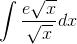 \int \frac{e\sqrt{x}}{\sqrt{x}}dx