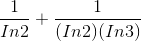 \frac{1}{In2}+\frac{1}{(In2)(In3)}