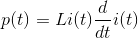 p(t)=Li(t)\frac{d}{dt}i(t)