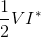 \frac{1}{2}VI^{*}