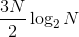 \frac{3N}{2}\log _{2}N