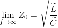 \lim_{f \to \infty }Z_{0}=\sqrt{\frac{\widetilde{L}}{\widetilde{C}}}